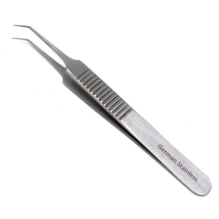 A2Z Scilab Volume Eyelash Lash "A" Type Angled Fine Point Tweezer Ridged Grip A2Z-ZR306